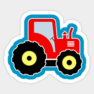 Red toy tractor Sticker